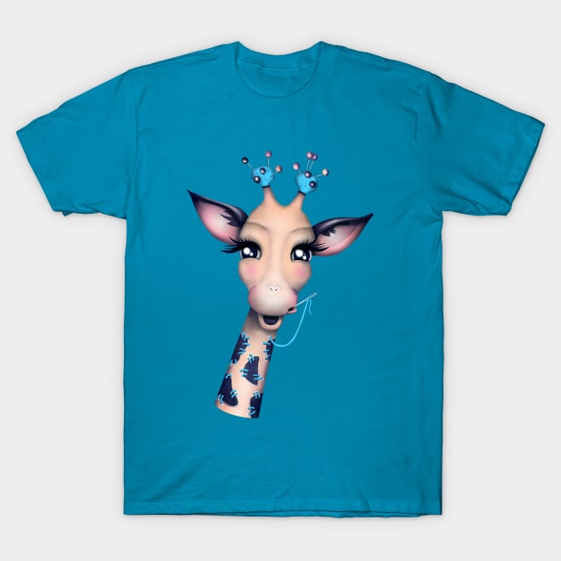 Pin Cushion Giraffe T-Shirt by schwebewesen